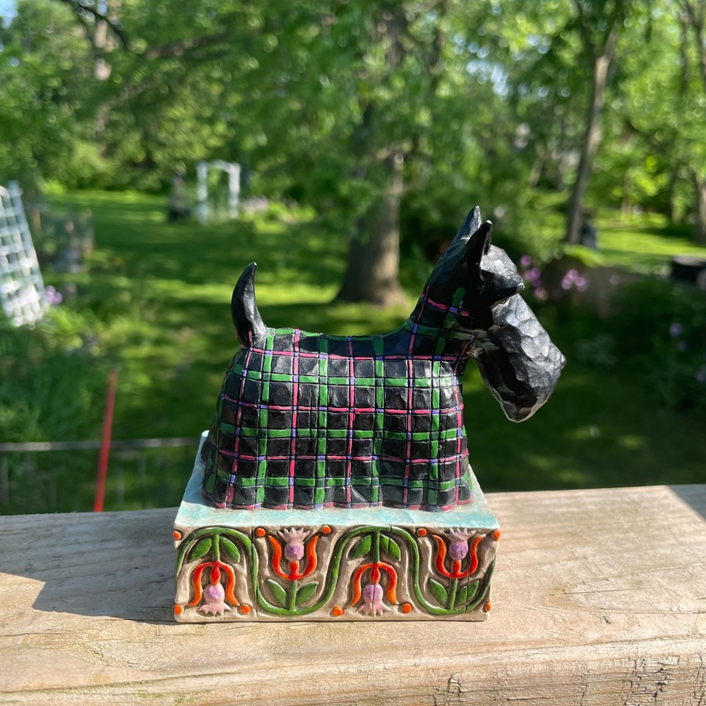 JIM SHORE Colorful Scotty Dog Figurine